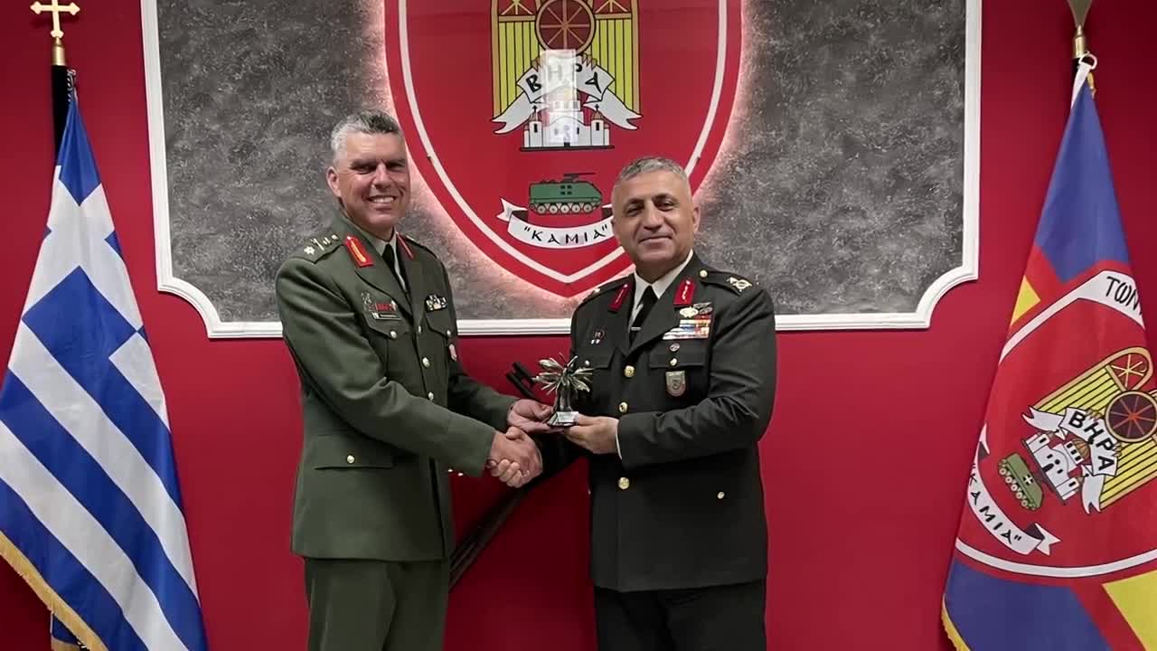 4'ÜNCÜ MEKANİZE PİYADE TUGAY KOMUTANI TUĞGENERAL AKGÜL VE BERABERİNDEKİ HEYET, YUNANİSTAN 31'İNCİ MEKANİZE PİYADE TUGAY KOMUTANLIĞI'NI ZİYARET ETTİ