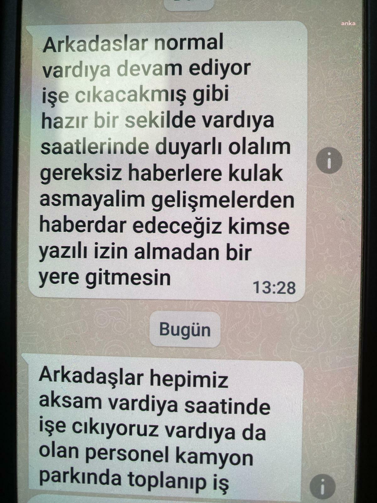 ANAGOLD'UN TAŞERONU ÇİFTAY  ŞİRKETİ İŞÇİLERİ VARDİYAYA ÇAĞIRDI: "GEREKSİZ HABERLERE KULAK ASMAYALIM. HEPİMİZ AKŞAM VARDİYA SAATİNDE İŞE ÇIKIYORUZ" 