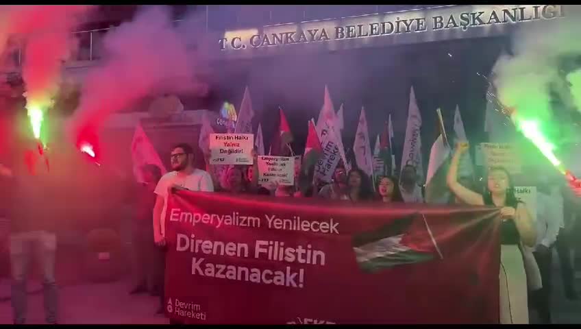 Ankara’da Filistin’e destek eylemi: “Filistin halkına karşı konum alanlar aynı zamanda ülkemize ve halkımıza da düşmanlar”