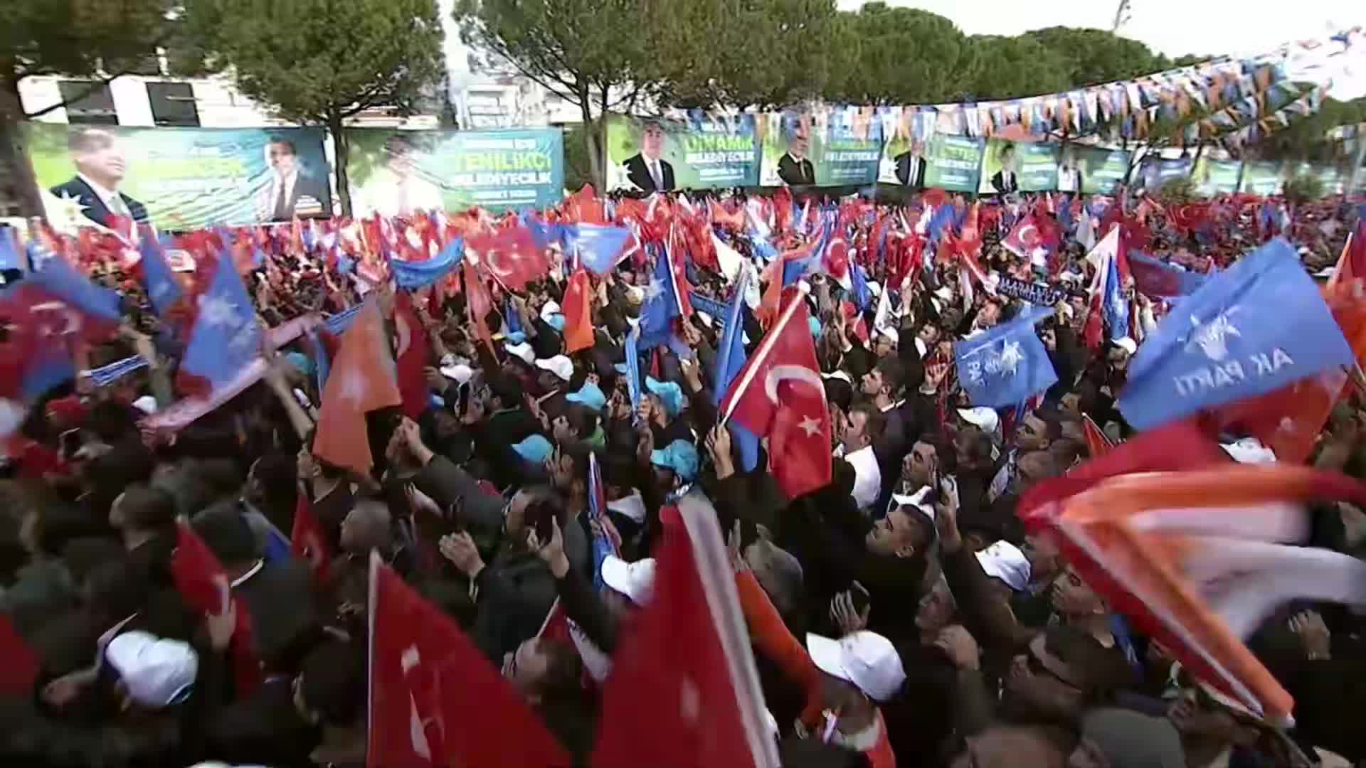 CUMHURBAŞKANI ERDOĞAN, MUĞLA'DA: "31 MART'TA MİLLİ İRADENİN BAYRAMINI İLAN EDECEĞİZ"