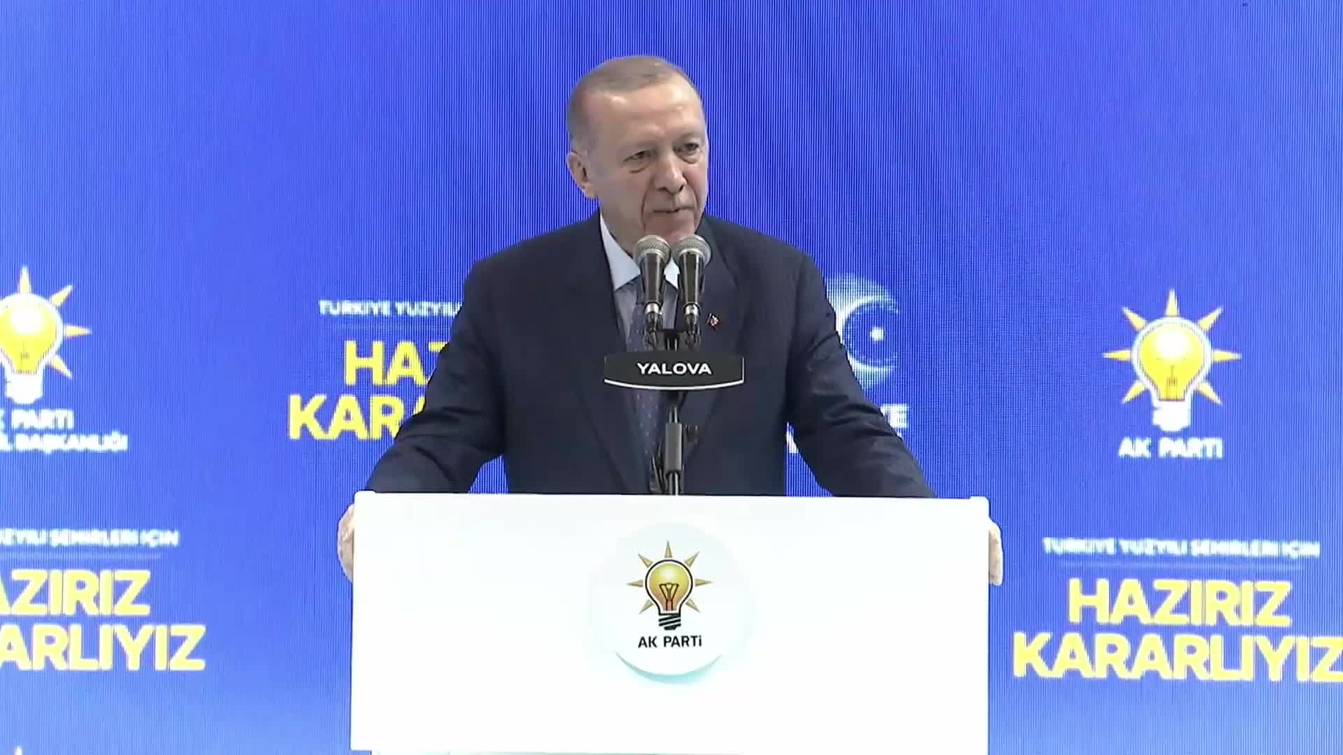 ERDOĞAN: 18 YIL HAPSE MAHKUM OLMUŞ BİR TERÖRİSTİ MECLİS'E TAŞIMAK İÇİN HUKUKUN ALTINDAN TÜNEL KAZMAKLA KALMIYOR, CEZAEVLERİNDEKİ TERÖR ÖRGÜTÜ MENSUPLARINI SALMANIN HESABINI YAPIYORLAR