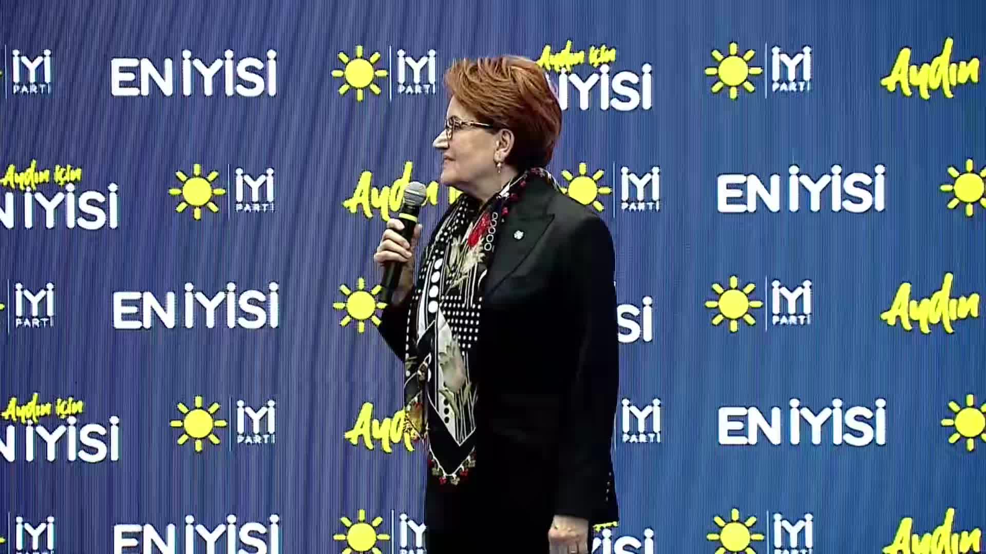 MERAL AKŞENER, AYDIN'DA: "BİRİNCİ DERECEDEN YAKINIM OLAN HERHANGİ BİR ŞAHSIN, HERHANGİ BİR BELEDİYEYLE İŞ YA DA PARA İLİŞKİSİNİ İSPAT EDEN OLUR İSE POLİTİKAYI BIRAKIRIM"
