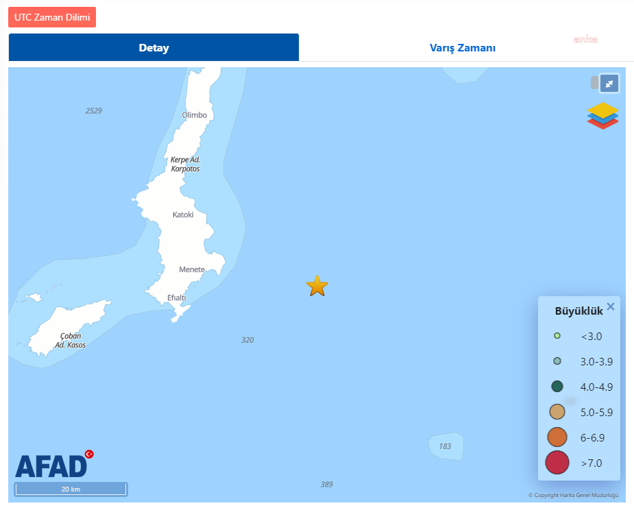 MUĞLA AÇIKLARINDA 4.0 BÜYÜKLÜĞÜNDE DEPREM OLDU