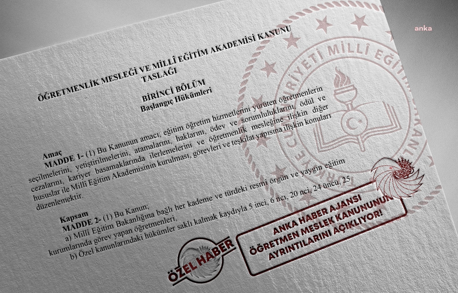 Öğretmenlik Mesleği ve Milli Eğitim Akademisi Kanunu Taslağı... Akademideki öğretmene maaş, sigorta, özel ders yönlendirmesi yapan öğretmene ceza, eğitimde şiddete yarı oranda artırılmış ceza yer alıyor...