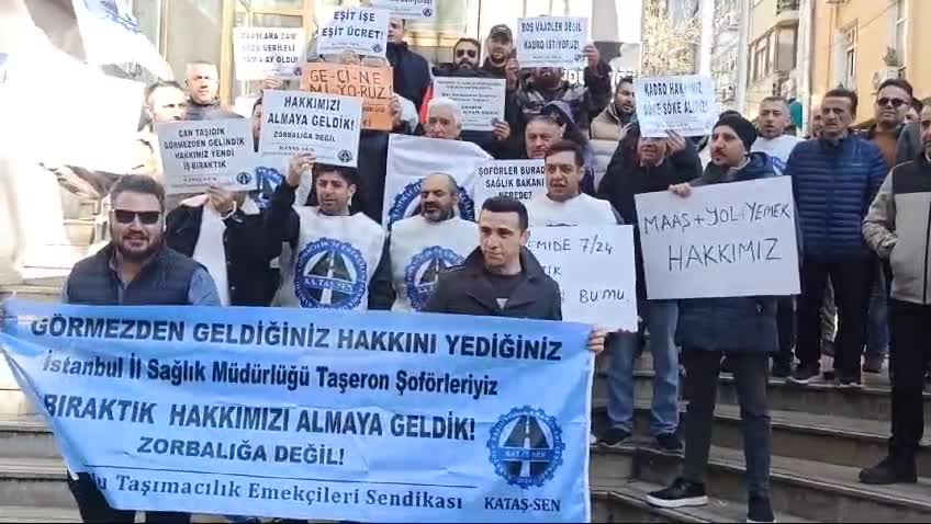 TAŞERON ŞOFÖRLER ERDOĞAN VE FAHRETTİN KOCA'YA SESLENDİ: NEDEN ÜVEY EVLAT MUAMELESİ GÖRÜYORUZ? HANİ BABALAR SÖZÜNÜ TUTARDI? BU AYIPTAN DÖNÜN!