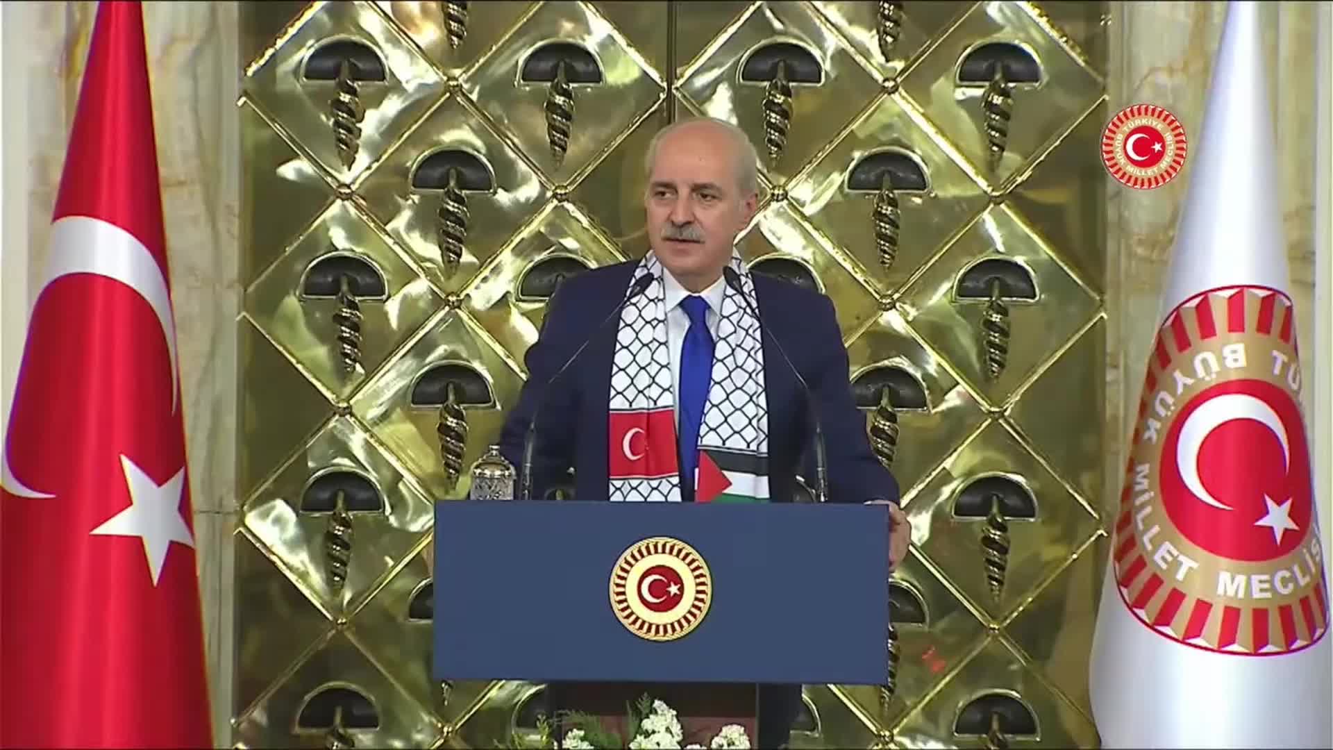 TBMM BAŞKANI KURTULMUŞ, GAZZELİLERLE İFTAR YEMEĞİNDE BİR ARAYA GELDİ