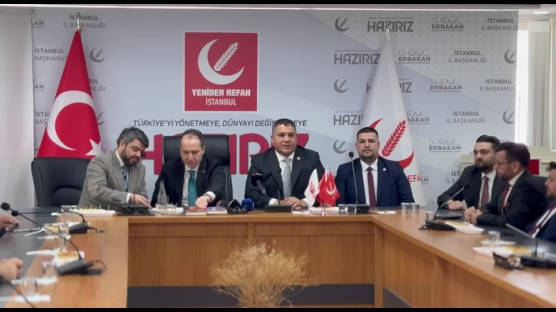 YERLİ VE MİLLİ PARTİ GENEL BAŞKANI TEOMAN MUTLU YENİDEN REFAH PARTİSİ GENEL BAŞKANI FATİH ERBAKAN'I ZİYARET ETTİ