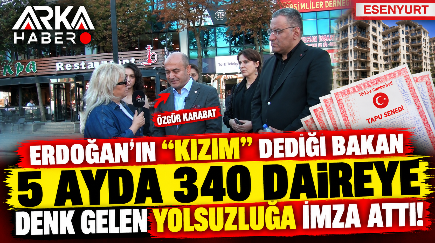  Özgür Karabat: Erdoğan’ın “Kızım” Dediği Bakan 5 Ayda 340 Dairelik Yolsuzluğa İmza Attı!