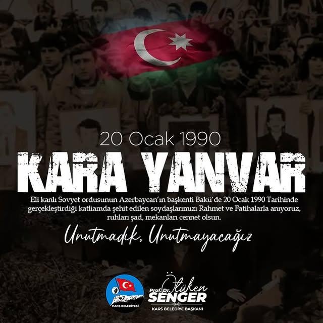 20 Ocak Katliamında Azerbaycan'ın Bağımsızlık Mücadelesi Şehitleri Anıldı
