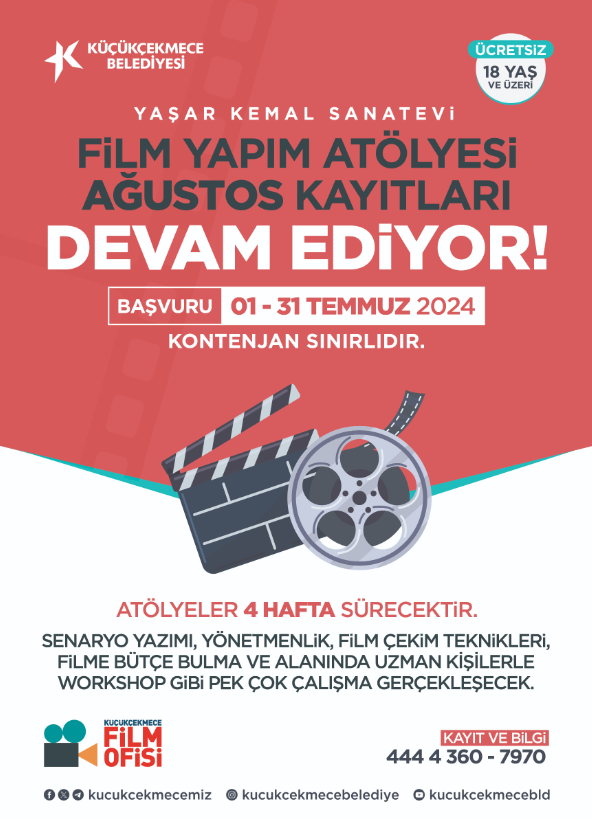 Küçükçekmece Belediyesi'nden Sinemaseverlere Büyük Fırsat! Ücretsiz Film Yapım Atölyesi Başlıyor