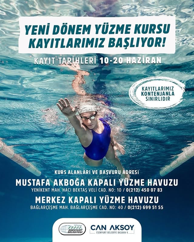 Esenyurt Belediyesi Yüzme Kursları Kayıtları Başladı