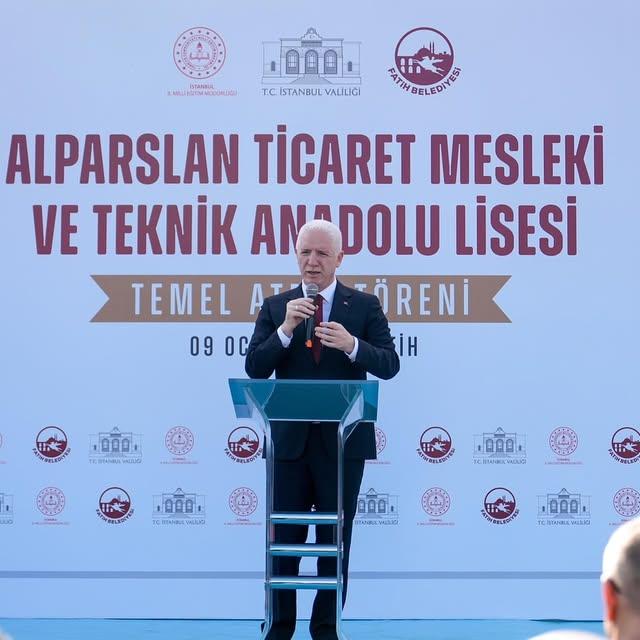 İstanbul’da Alparslan Ticaret Lisesi Yeniden İnşa Edilecek: Temel Atma Töreni Gerçekleşti