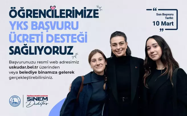 Üsküdar Belediyesi’nden Öğrencilere YKS Ücreti Desteği