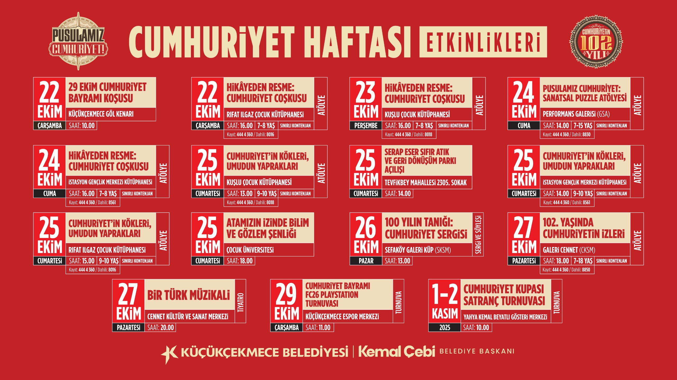 Küçükçekmece’de Cumhuriyet Coşkusu Başlıyor: “Pusulamız Cumhuriyet”