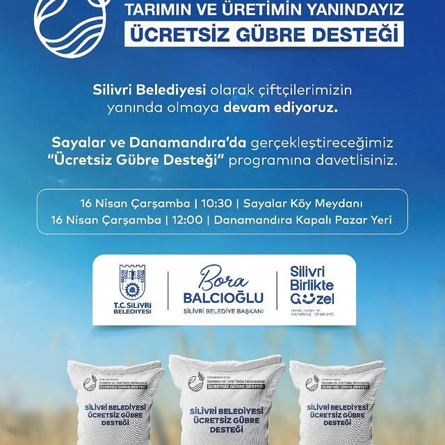 Silivri'de Tarım Destekleri Devam Ediyor