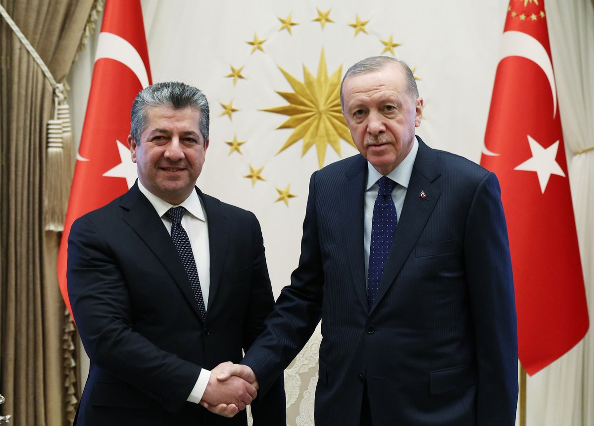 Erdoğan, IKBY Başbakanı Barzani ile Bölgesel İşbirliğini Görüştü