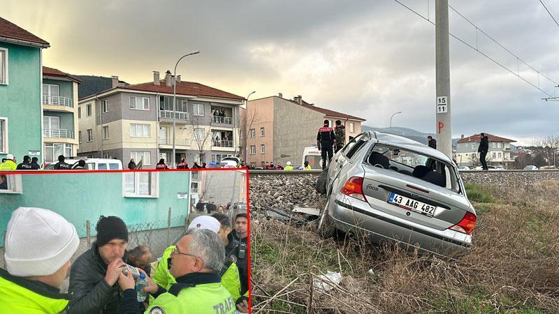  Kütahya’da Polis Takibinden Kaçan Alkollü Sürücü Takla Attı