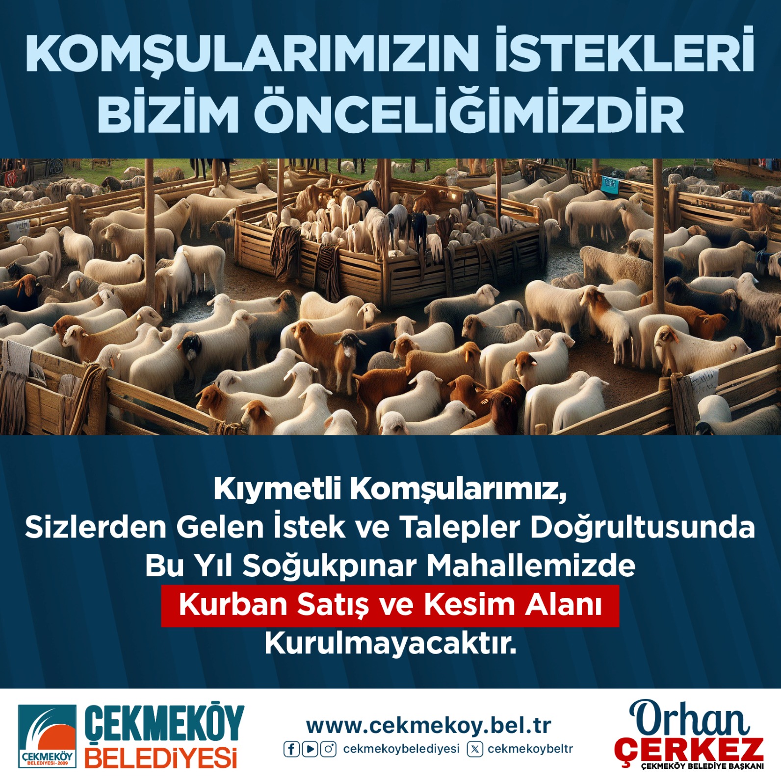Halk İstedi Başkan Yaptı! Soğukpınar Kurban Satış Ve Kesim Alanı Kurulmayacak