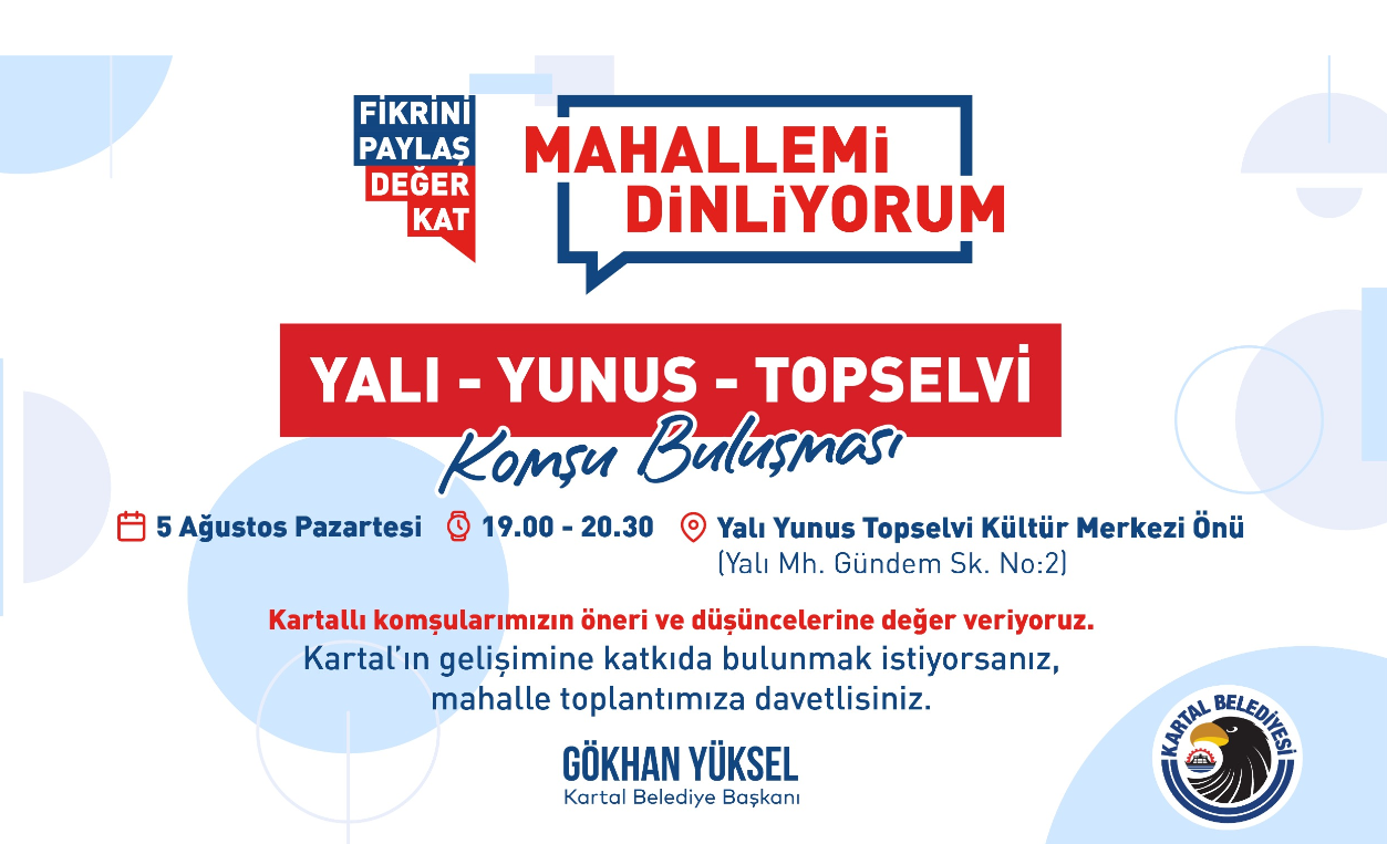  Komşuluk Gelenekleri Canlanıyor: "Mahallemi Dinliyorum" Buluşmaları ile Yeni Dönem Başlıyor!