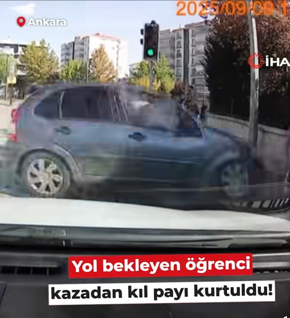 Ankara’da Korku Dolu Anlar: Fren Yerine Gaza Basan Sürücü Okul Duvarına Çarptı!