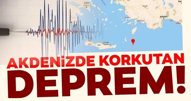 Akdeniz'de 4.5 Büyüklüğünde Deprem! , Hasar Yok!